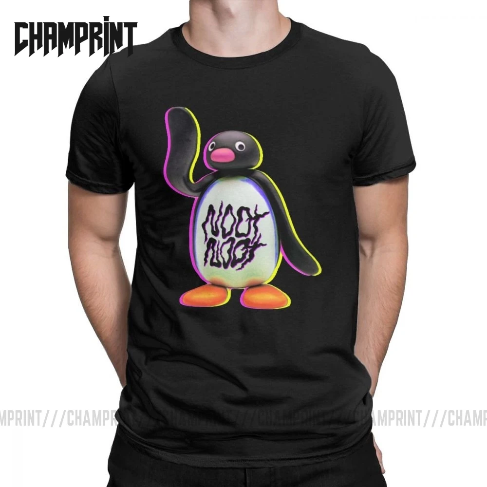 Мужские футболки всё о Noots Pingu хлопковая футболка с коротким рукавом рисунком