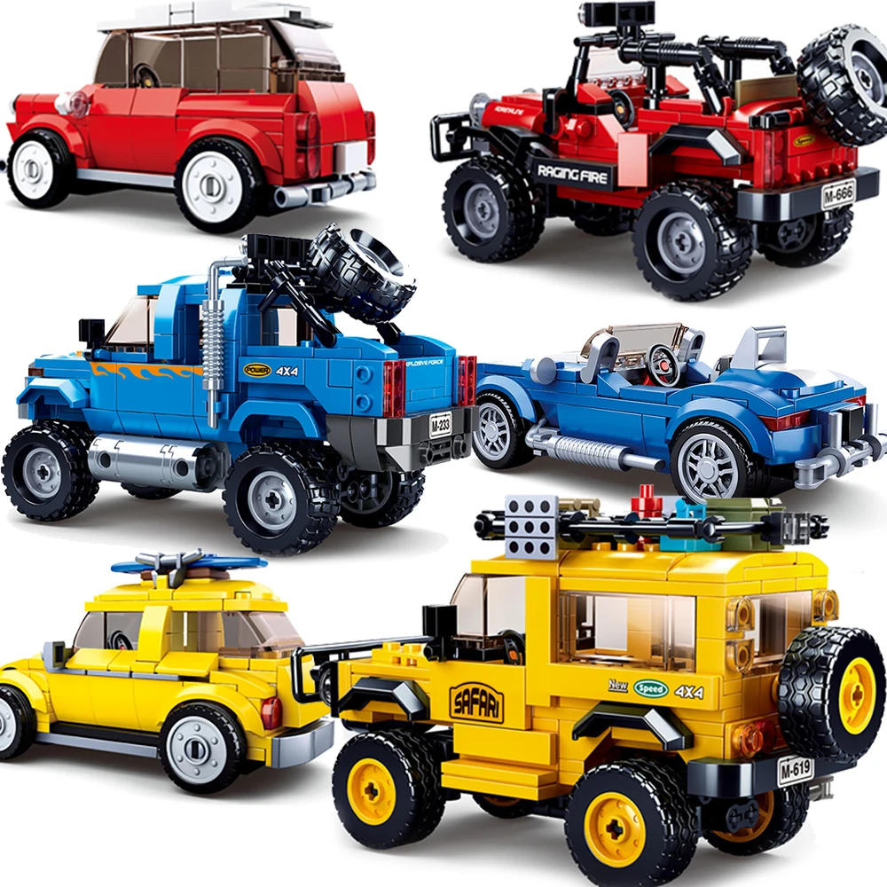 

Sluban City Super Racers Truck Car Technical Kits Speed Champions Off Road Blocks Racing Building Models Children Kids Toys Sets