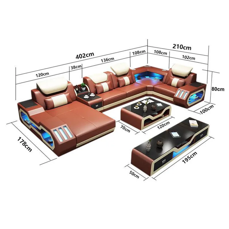 Горячая продажа кожаный диван мебель для гостиной новый дизайн|Наборы гостиной| |