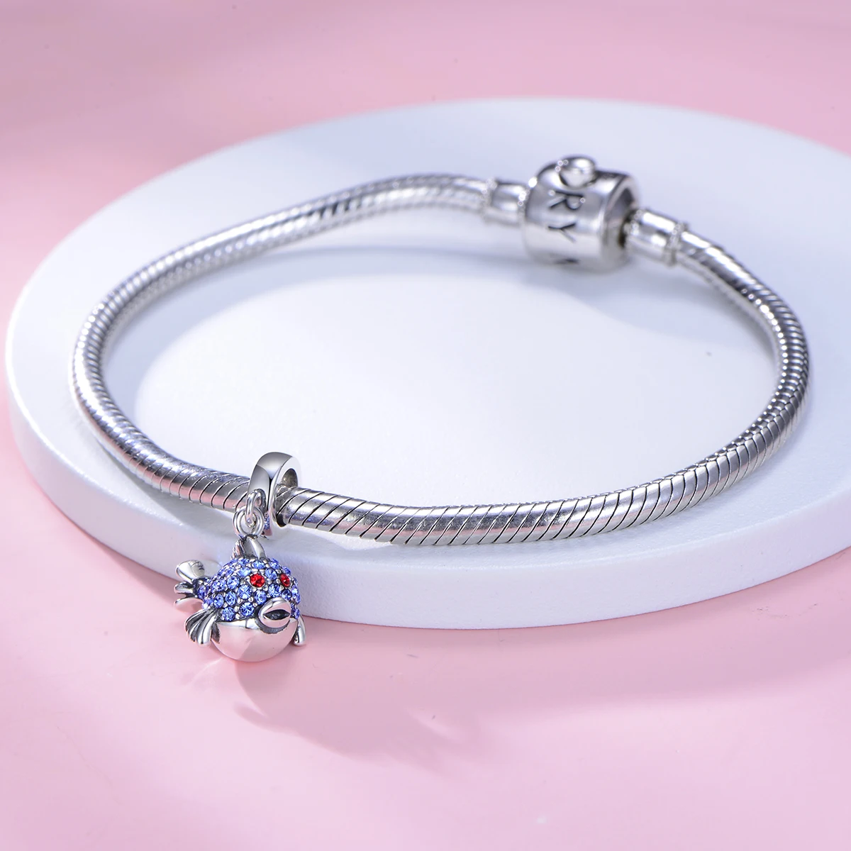 Бусина Шарм рыба из серебра 925 пробы для браслета и ожерелья|charm sterling|silver fish charmbeads