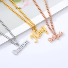 Индивидуальное ожерелье с кулоном с именем для женщин, индивидуальное ожерелье из нержавеющей стали, цепочка-чокер, ювелирные изделия, подарки