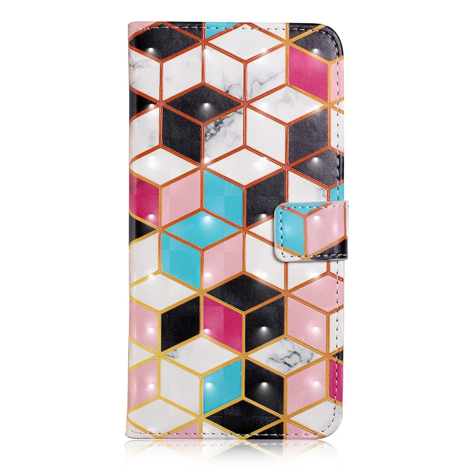 Small Square Цветок из искусственной кожи чехол для iPhone 8 7 Plus 6 6S Plus 5 5S SE кошелек сумка для iPhone 11 Pro XS Max XR X слот для карт задняя крышка телефона - Цвет: Small Square