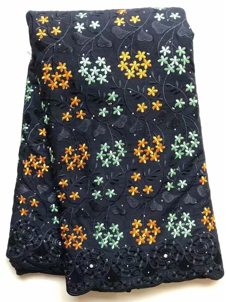

High Quality African Dry Cotton Lace Fabric Swiss Voile Lace In Switzerland Nigerian Lace Fabrics For Sewing FW35