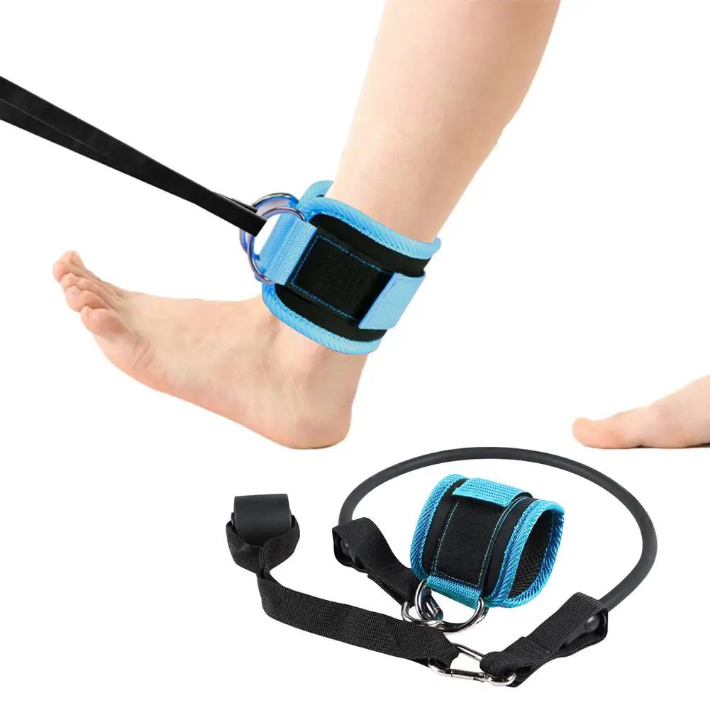 

Фитнес кольцо на лодыжки, тренажер для мышц ног, ремни для тренировки бедер, с застежкой на лодыжку, веревка для тяги, Аксессуары для ног