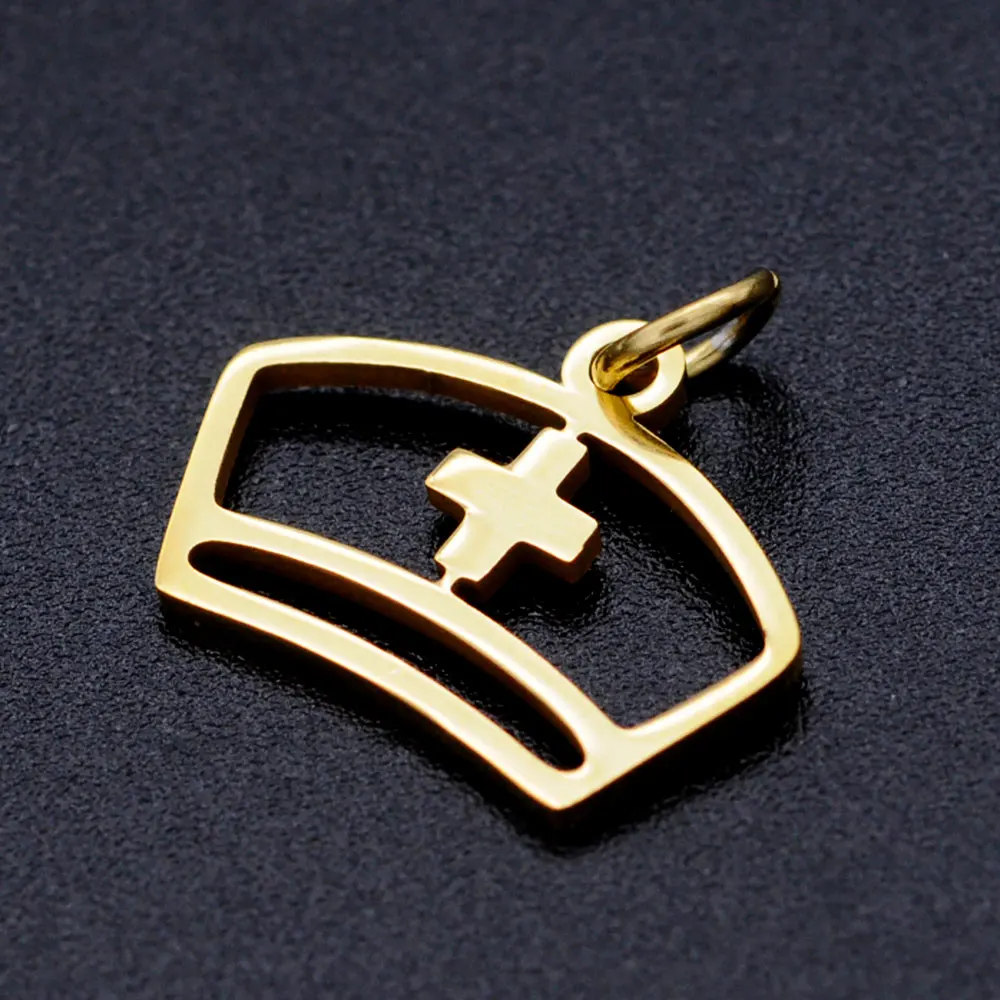 5 шт./лот Очаровательная подвеска из нержавеющей стали 316L в виде медсестры сделай