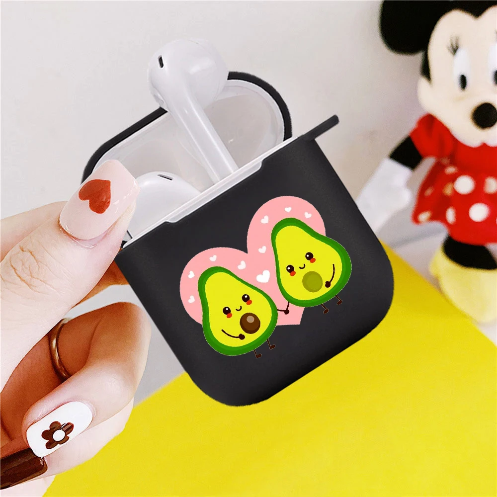 

luxury Cactus couple pig dog cat cartoon Cute Earphone Charging Box Case For Apple AirPods 2 1 Black Protective Accessories