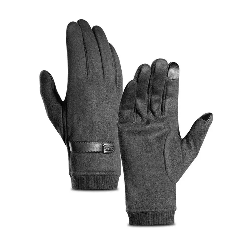 

[Clearance Sale] Men Winter Warm Plush Thick Touch Screen Gloves for Outdoor Cycling Running Mountaineering
