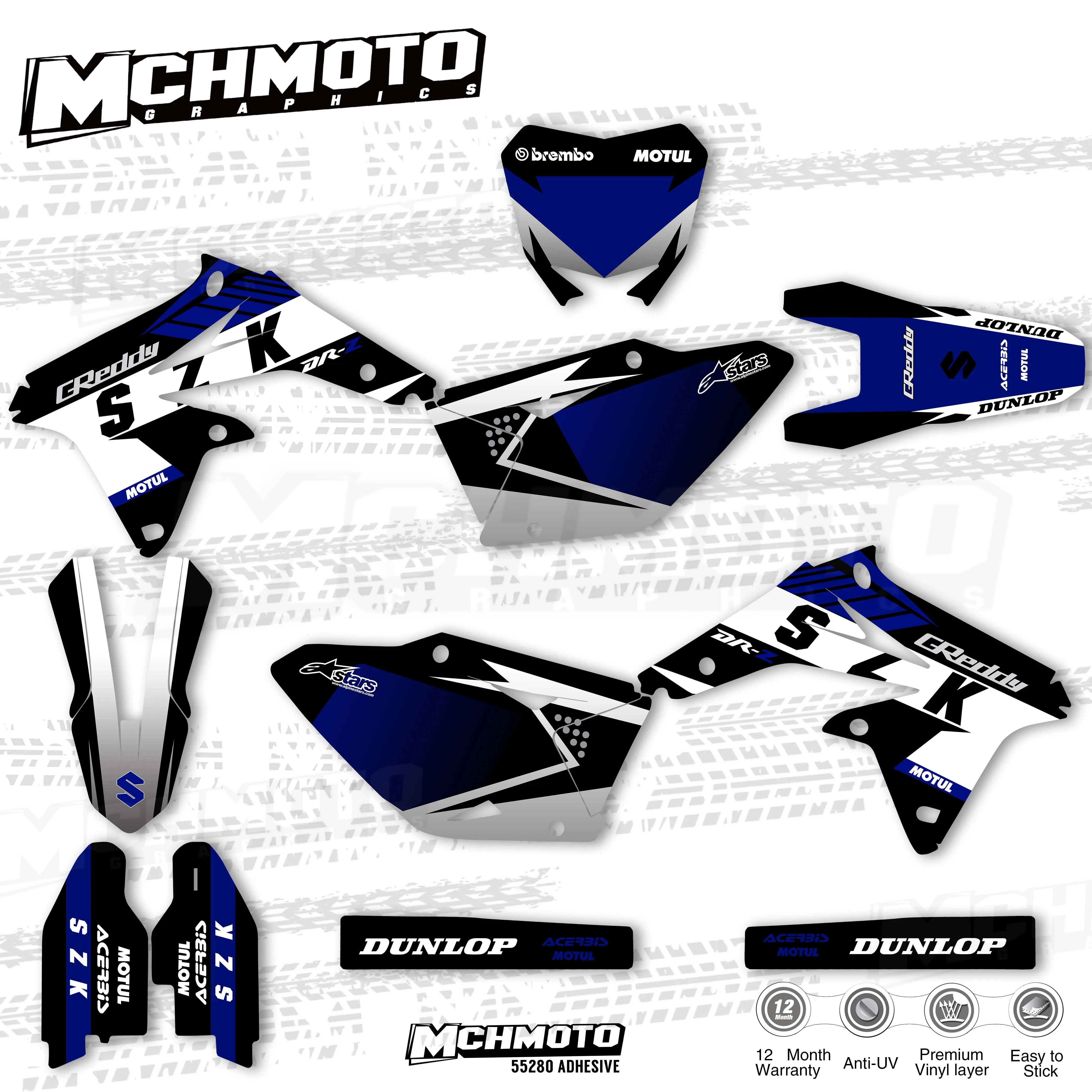Графика MCHMFG для Suzuki 08-17RMZ450 2008 2009 2010 2011 2012 2013 2014 2015 2016 2017 Graphics | Автомобили и