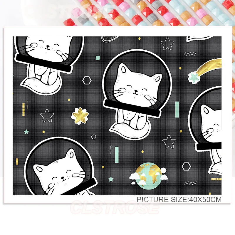

Landscape Diamond Painting All Diamond Square Round Abstract Cartoon Outer Space Animal Home Decoration Cross Stitch