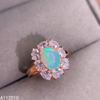 kjjeaxcmy fine jewelry 925 sterling silver inlaid natural opal new female ring elegant support detection