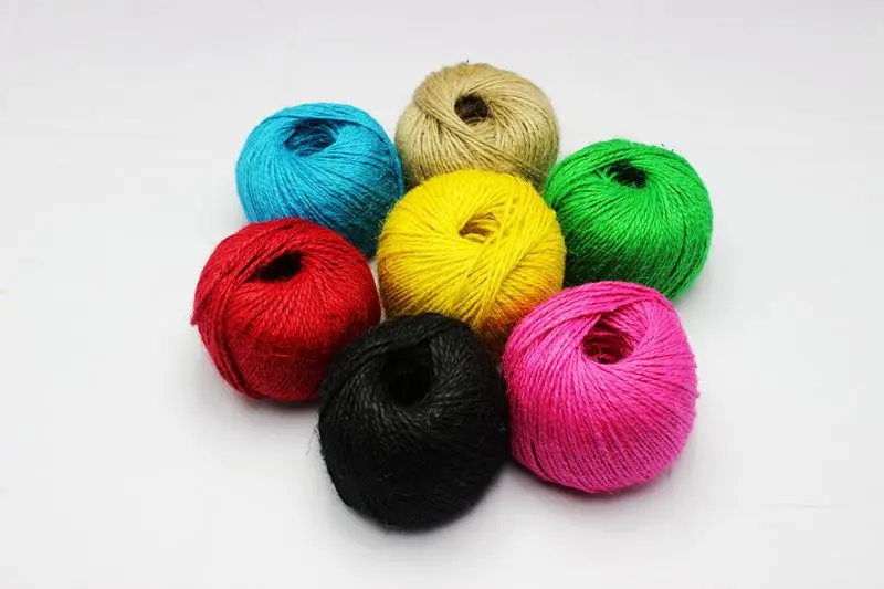 Цветные джутовые шпагаты 100 м * 2-слойный декоративный аксессуар ручной работы