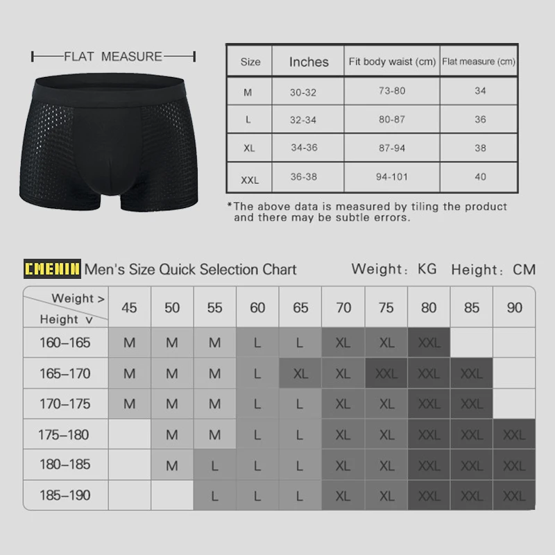 

4Pcs Sexy Man's underwear Boxer Shorts Soft High Quality Mens Boxershorts Underware Boxers Men Underpantsslip Innerwear CM002