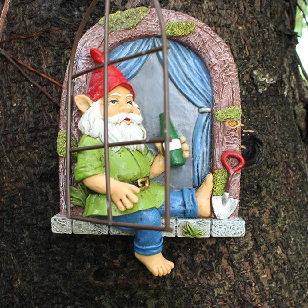 

Полимерный карликовый гном, декоративная статуя для украшения сада, призрак лая, пасхальный уличный Творческий реквизит, ремесло, эльф карл...