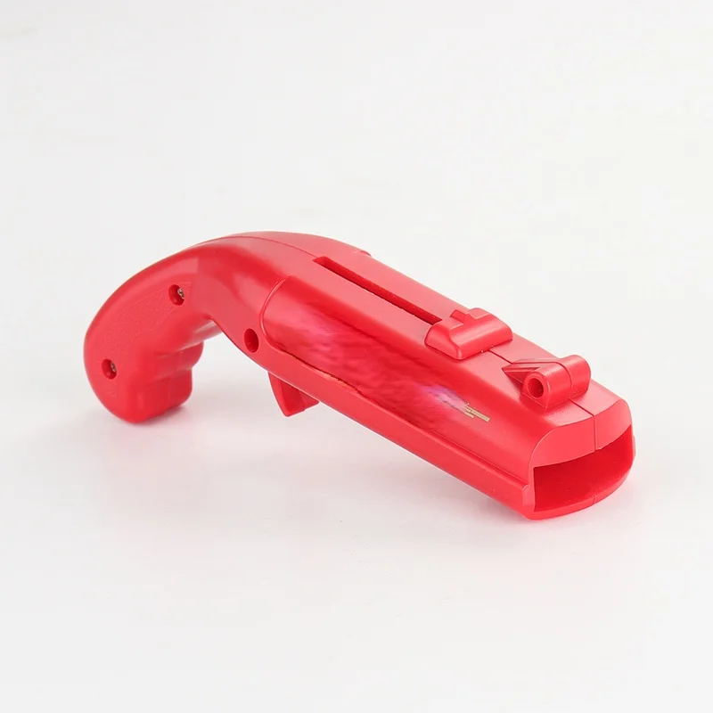 

Portable Cap Gun Creative Flying Cap Launcher Bottle Beer Opener Bar Tool Drink Opening Gun Shaped Bottle Lids Shooter Red Gray