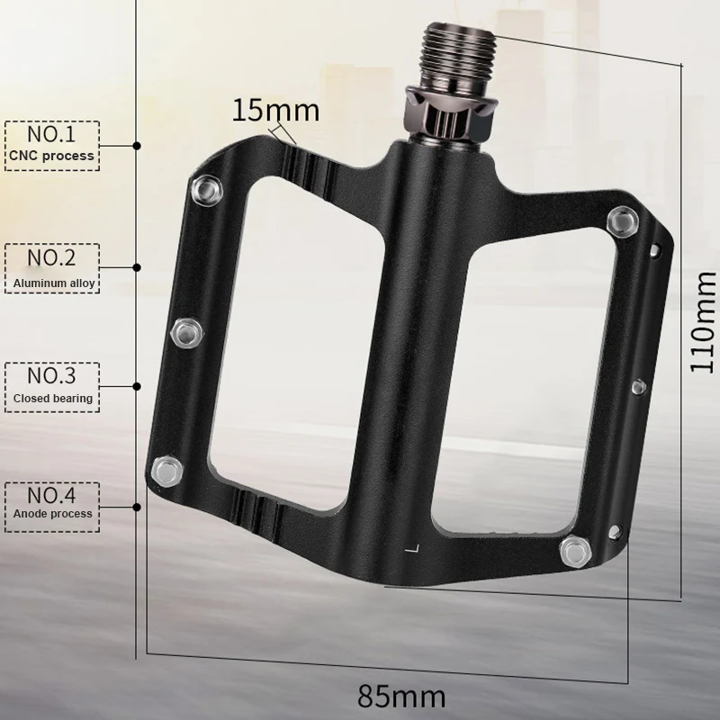 

Hot 1pair Bike Pedal Aluminum Alloy Bearing Anti-slip Mountain Bike Bicyle Pedal DO2