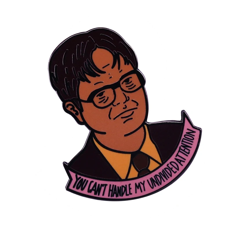 

LB551 Dwight Schrute Metal Enamel Pins and Brooches for Women Fashion Lapel Pin Backpack Bags Badge Gifts