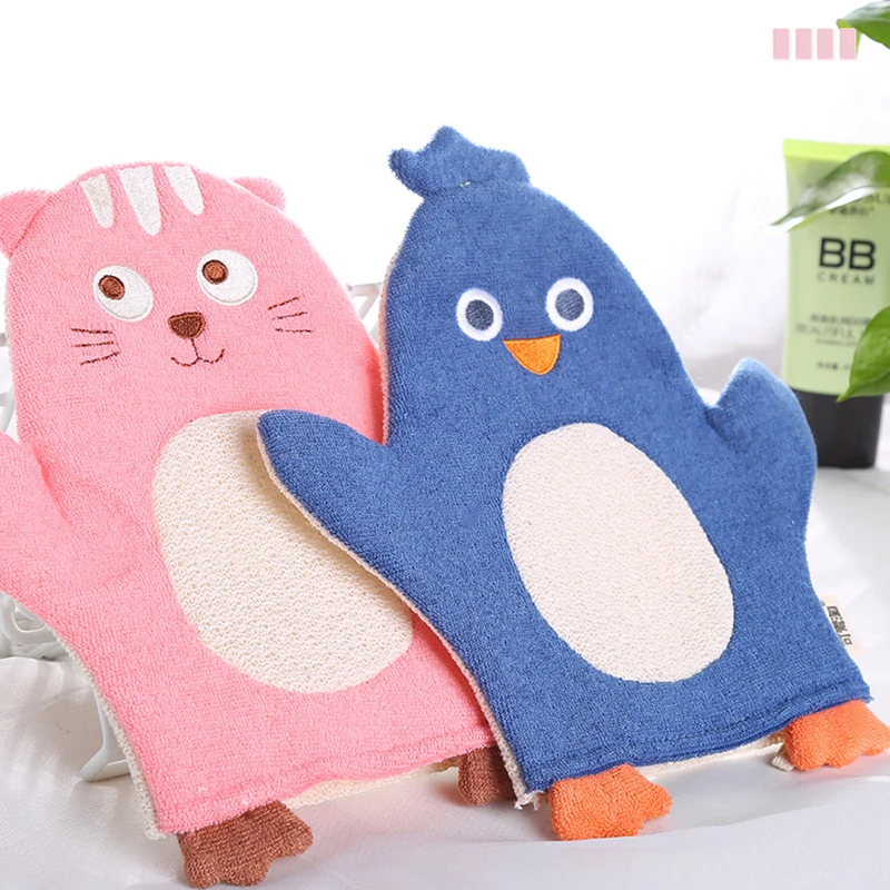 

Cartoon Animal Cotton Bathing Gloves Children Baby Bath Ball Towel Rubbing Wiping Shower Kids Bath Brushes Wash Body Accessories