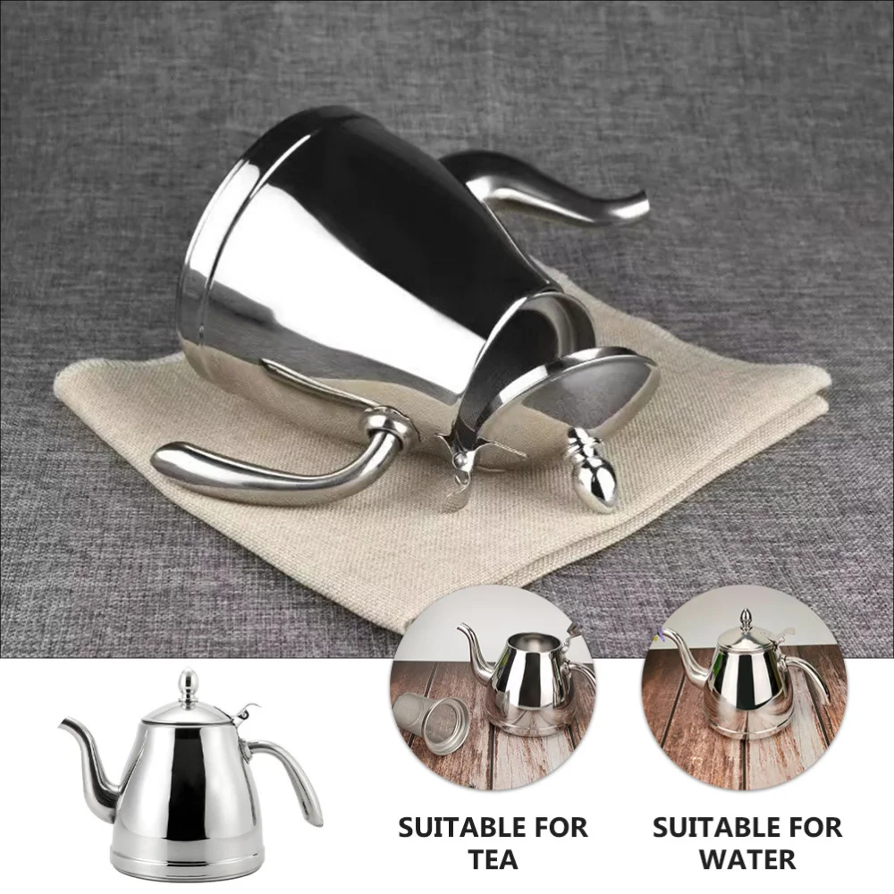 

1Pc Stainless Steel Teakettle Portable Boiling Teapot Practical Water Kettle
