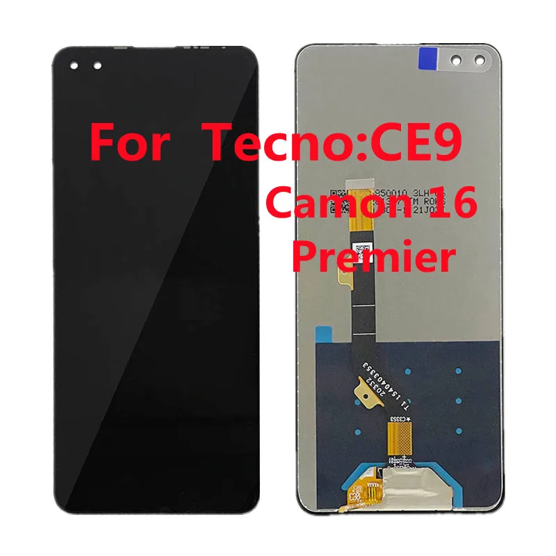 

100% Test 6.85 inch For Tecno Camon 16 Premier Global CE9 LCD Display Touch Screen Digitizer Assembly Panel Replacement parts