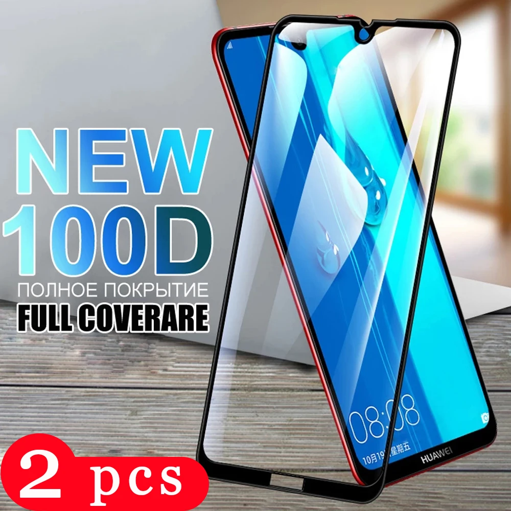 

2/1Pcs 9H tempered glass for huawei y9 prime y6 y7 pro 2019 y5 lite 2018 y9s y9A y8s y8p y7p y6s y6p phone screen protector film