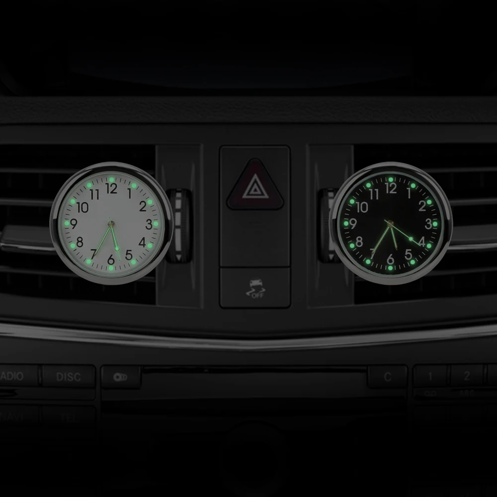 Автомобильные часы 4x4 см Кварцевые Светящиеся украшения на воздуховод для