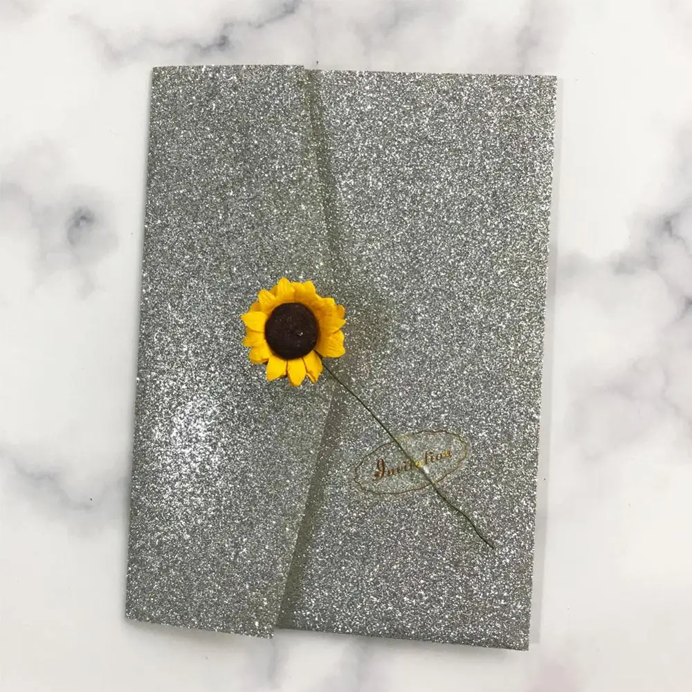 

20PCS/LOT Flower Theme Wedding Invitation Card Set Festival Birthday Party Ceremony Celebration Invitation Card