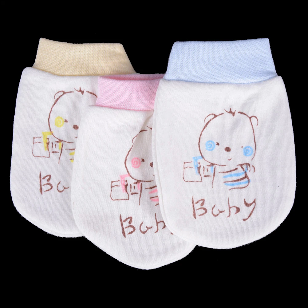 

1Pair Boys Girls Newborn Baby Gloves Anti Silicone Baby Mitt Teething Mitten Teething Glove Candy Wrapper Sound Teether
