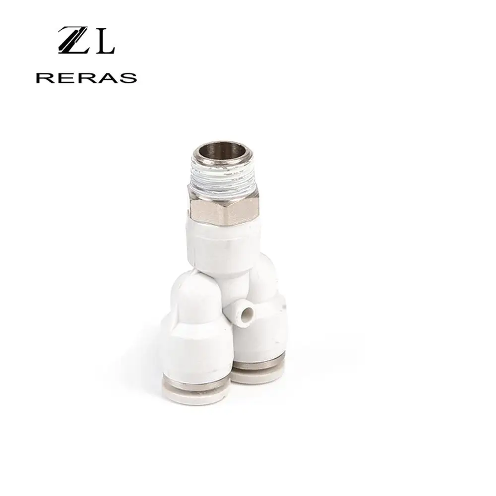PX белый Y-type 3-сторонний пластиковый медный быстроразъемный шарнирный разъем OD 4 6 8