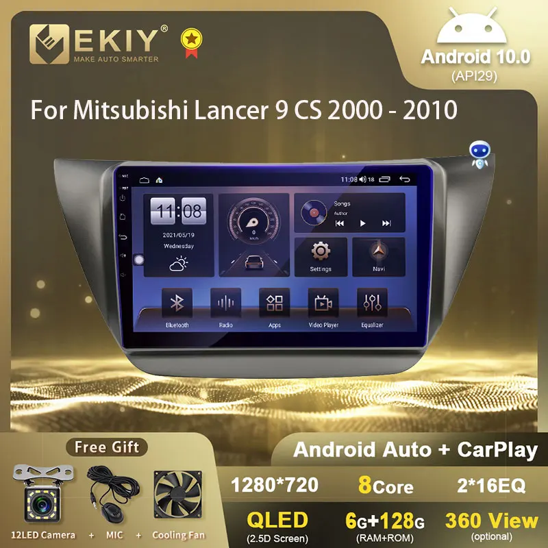 EKIY Blu-Ray IPS DSP Android 10 автомобильное радио для Mitsubishi Lancer 9 2000-2010 GPS-навигация стерео