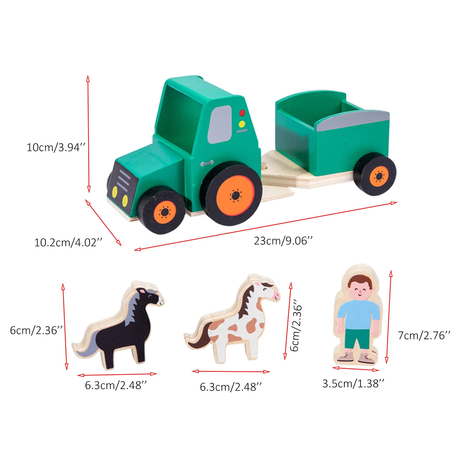 

Montessori Toy Wood Assemble Building Blocks Truck Toy Farm Villain Animal Roll Model Toys Wooden Car Truck Education Blocks Toy