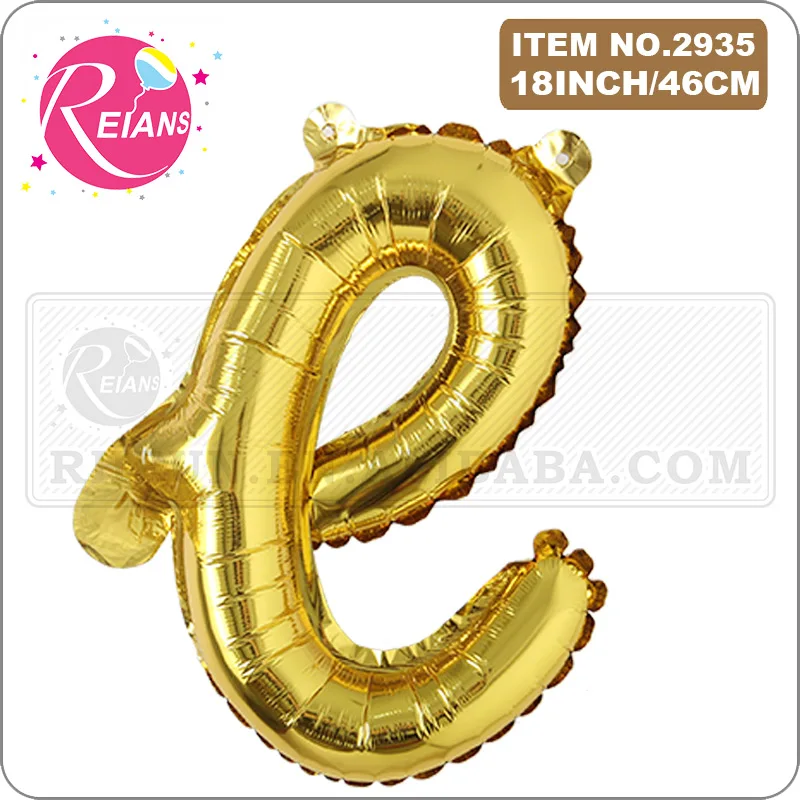 

18 inch Gold DIY a-z Handwriting lowercase letters name Foil balloon Letter character birthday Wedding party decoration Balloon