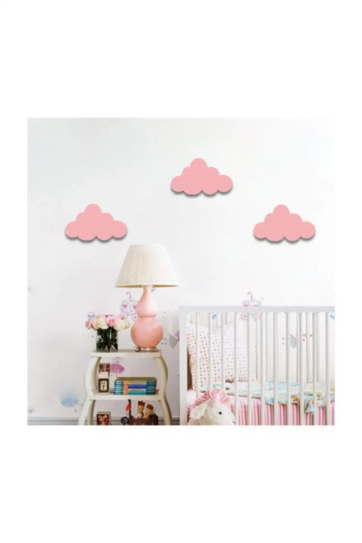 

Деревянный настенный Декор, украшение для детской комнаты, розовое облако, 3 шт. в наборе