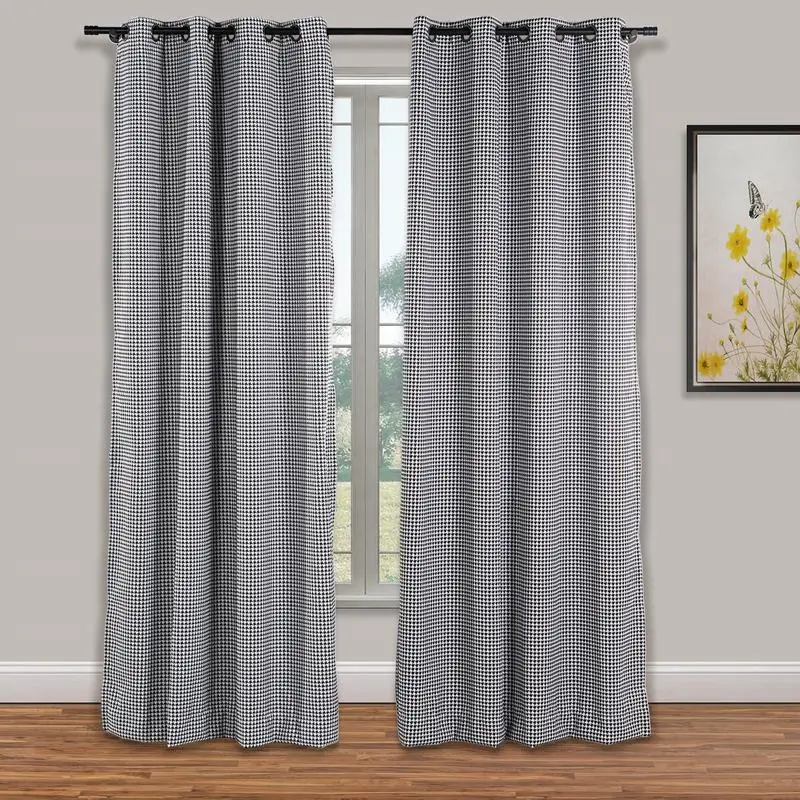 

Штора с люверсами ChadMade Phoebe, черная и белая жаккардовая драпировка из хлопка и полиэстера, драпировка s