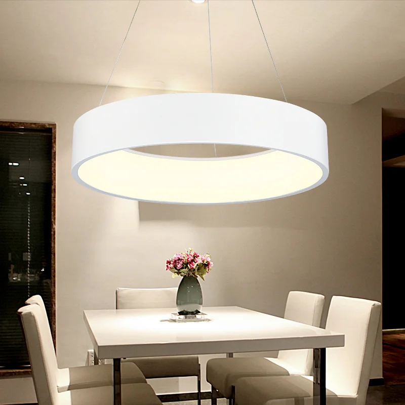 Современный d45/60 см круглый подвесной светильник 85-265 в Led для ресторана столовой