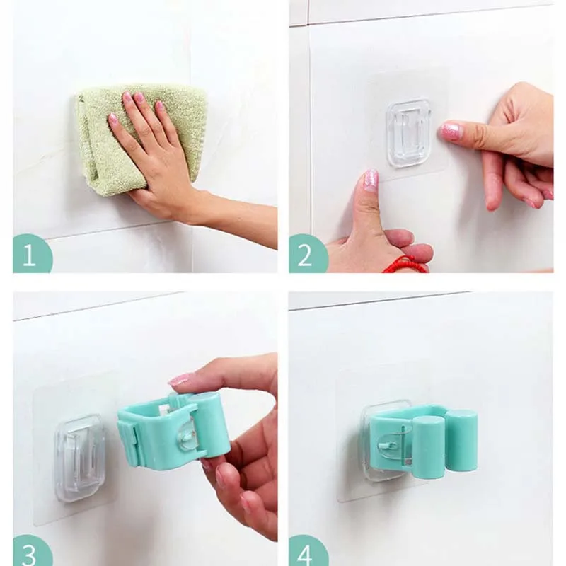 Кухонная клейкая настенная Швабра держатель для хранения метлы вешалка зажим