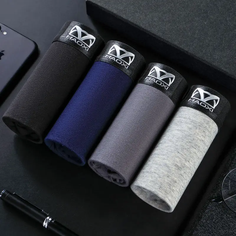 4pcs / Mens Underwear Shorts Boxer Shorts Mens Sexy Underwear High Quaity Men's Underwear Pure Cotton Breathabe Boxer Shorts