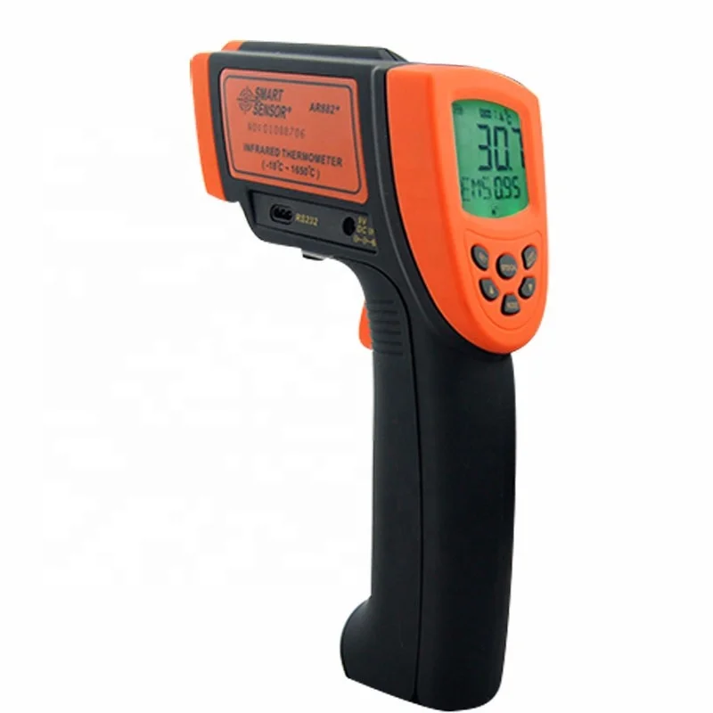 

AR882+ Digital non-contact IR infrared thermometer Pyrometer with USB RS232 1650 C infrared temperature gun meter