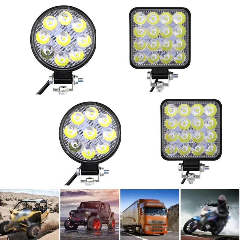 Работа светодиодный светильник панели 27 Вт 48 автомобильный яркий луч седельный