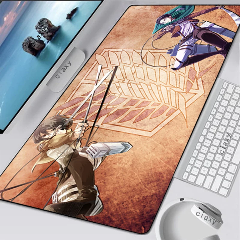 

Mouse Pad Gamer Laptops Gaming Mat Computer Accessories Attack on Titan Company and Office Pads Xxl Game Keyboard Gamers Big Rug