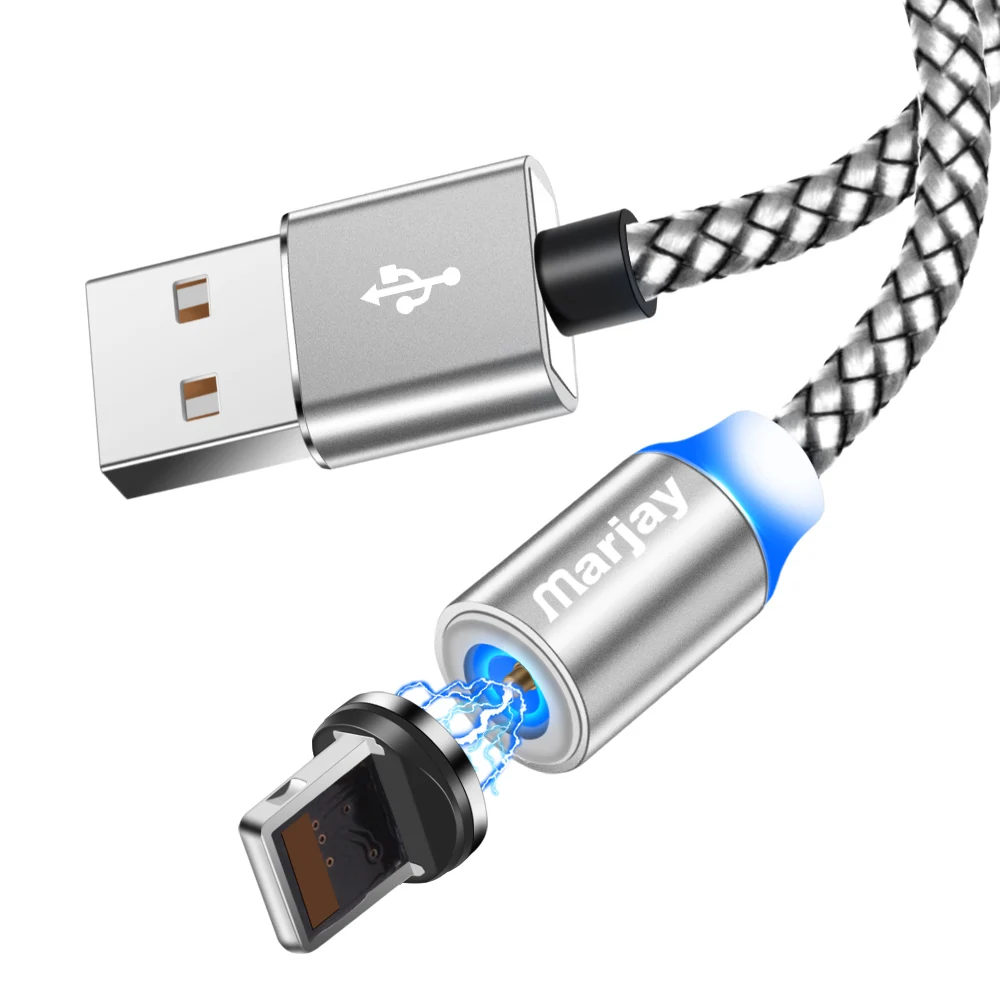 Marjay, магнитная зарядка зарядное устройство, магнитный кабель Micro USB кабель для iPhone, samsung, Android, быстрая зарядка, магнит, usb type-C кабель, шнур для мобильного телефона, провод