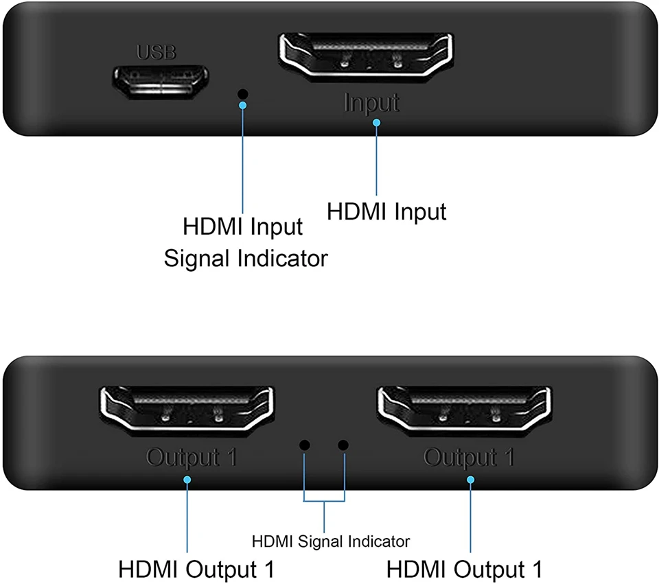 2022 best 4k hdmi splitter 1x2 hdmi 2 0 splitter 1 in 2 out hdmi amplifier switch hdr hdmi2 0 splitter for ps4 apple tv xbox ps5 free global shipping