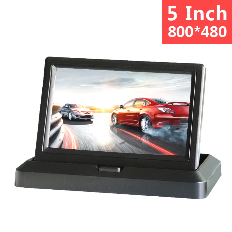 

5" TFT LCD HD800*480 Screen Car Monitor Reverse Parking 5 Inch monitor with 2 video input Auto Rear View Camera