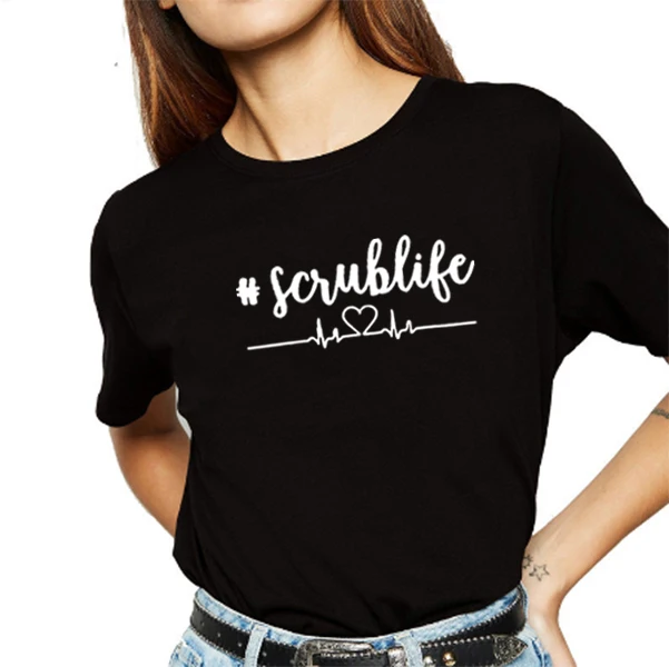 

Women Christmas Tshirt Women Summer Loose T Shirts Women Scrub Life Printed Tee Shirt Femme O-neck Short Sleeve Tshirt