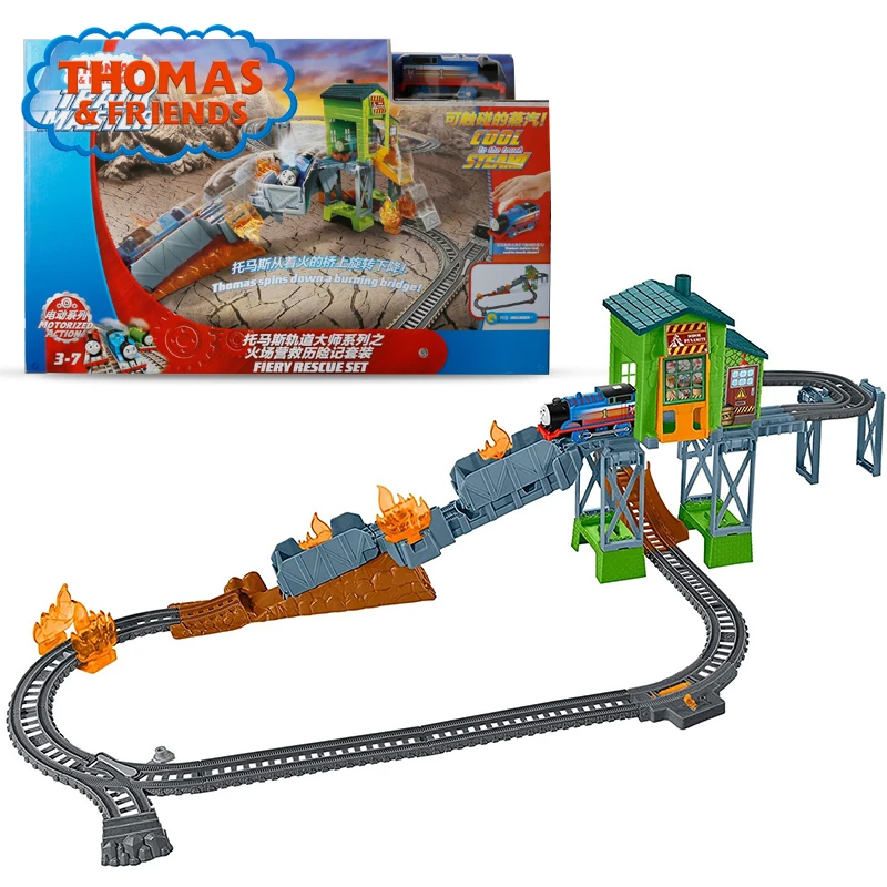 Новый Arricval Thomas And Friends Железнодорожный строительный Трек мастер игровой набор Fiery