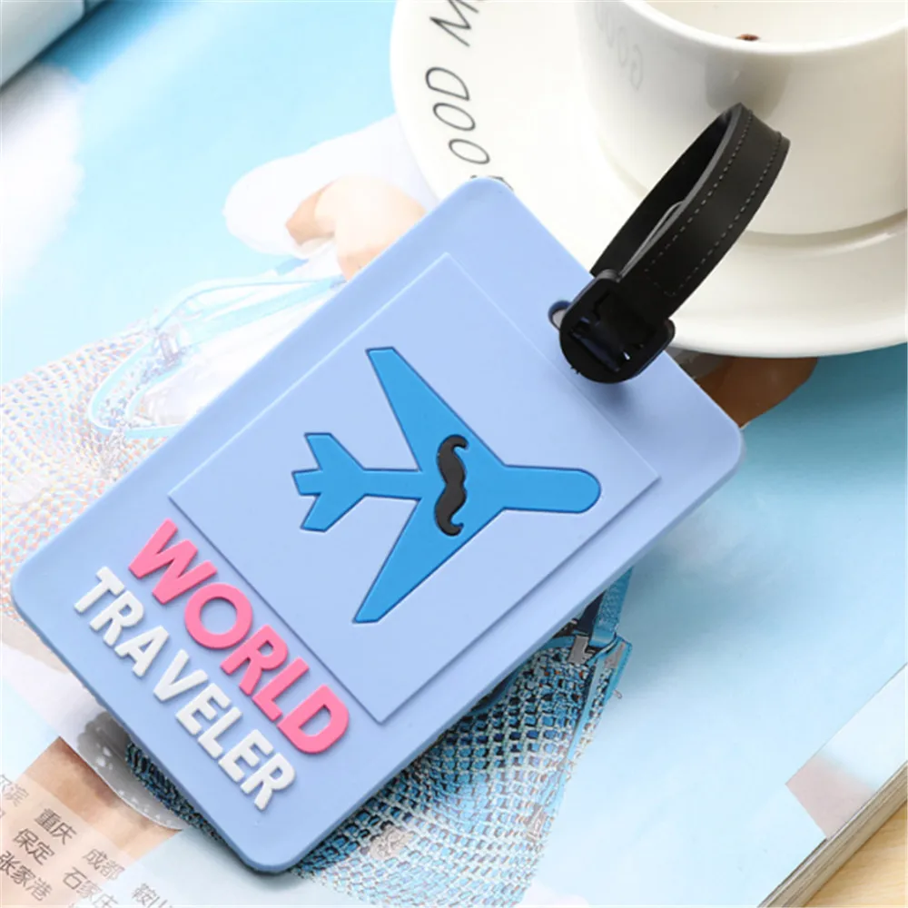 

Luggage Tag Women Cute Cartoon Silica Gel ID Address Holder Baggage Boarding Tags Portable Suitcase Label Travel Accessories
