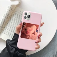 silicone cute animal pig phone case for iphone x xr xs max 11 12 mini pro max 6s 7 8 plus se 2 phone case couple soft back cover