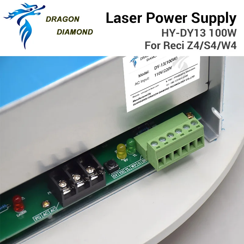 Dragon Diamond DY13 Co2 лазерный блок питания для RECI W2 100 Вт лазерная трубка co2