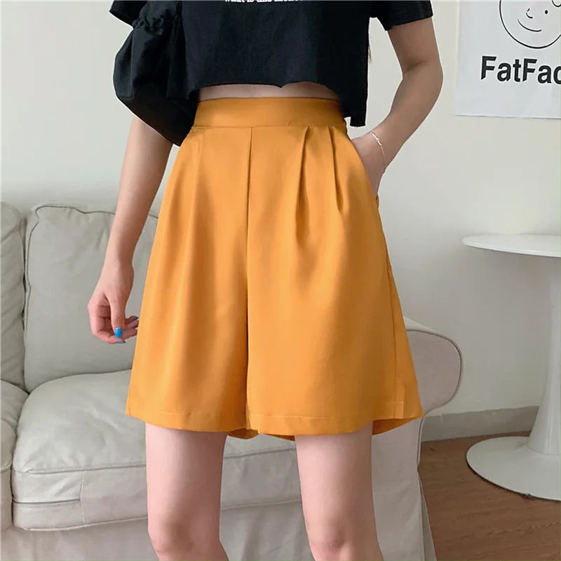 

Shorts Women Loose Summer Thin Korean Style Popular Ins Work Wear Leisure Chic Elegant Trendy Newest Crimping All-match Womens