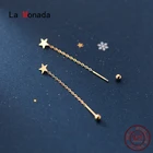 Женские серебряные серьги-гвоздики La Monada, минималистичные серьги-кисточки со звездами для девушек и корейские сережки-шпильки, 925