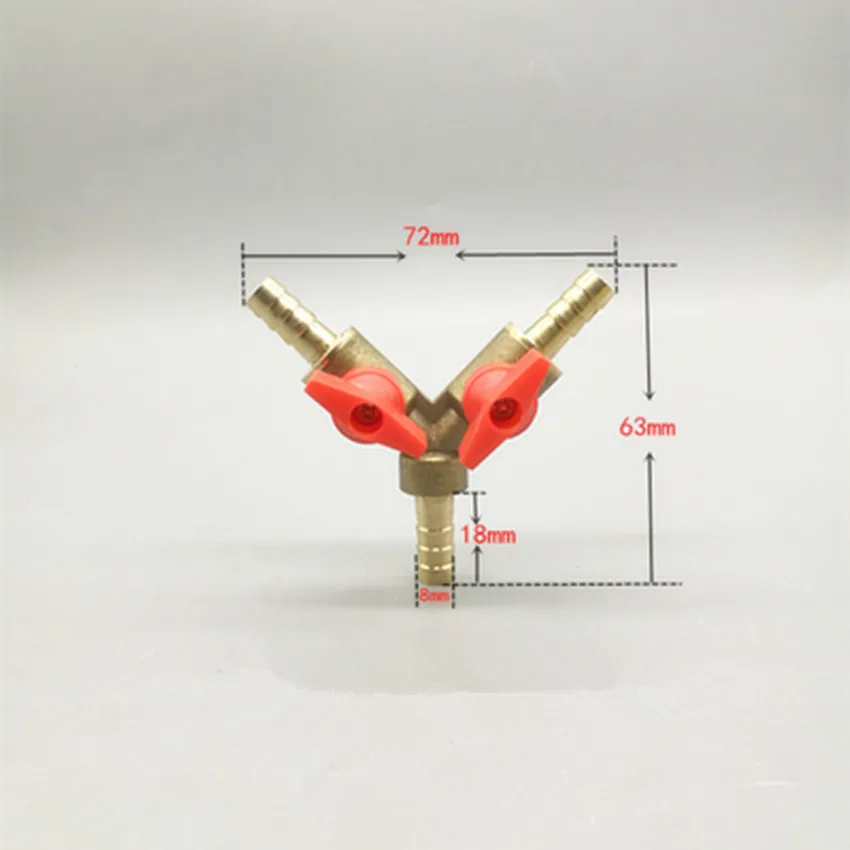 Новый 8 мм 10 шланг Барб Y Тип Латунь Колючая труба фитинг муфта соединитель
